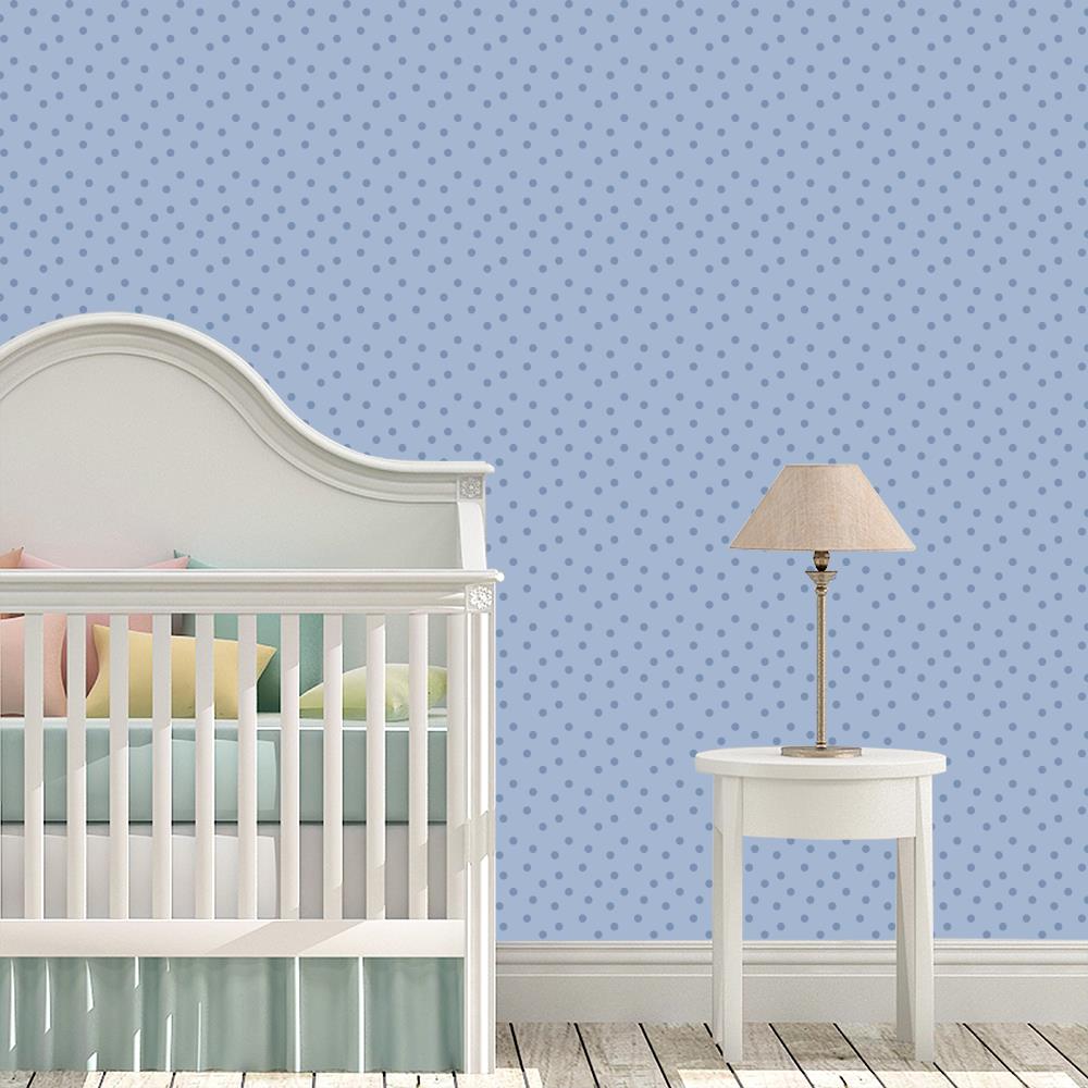 Modern Polka Dots 2 on Light Blue