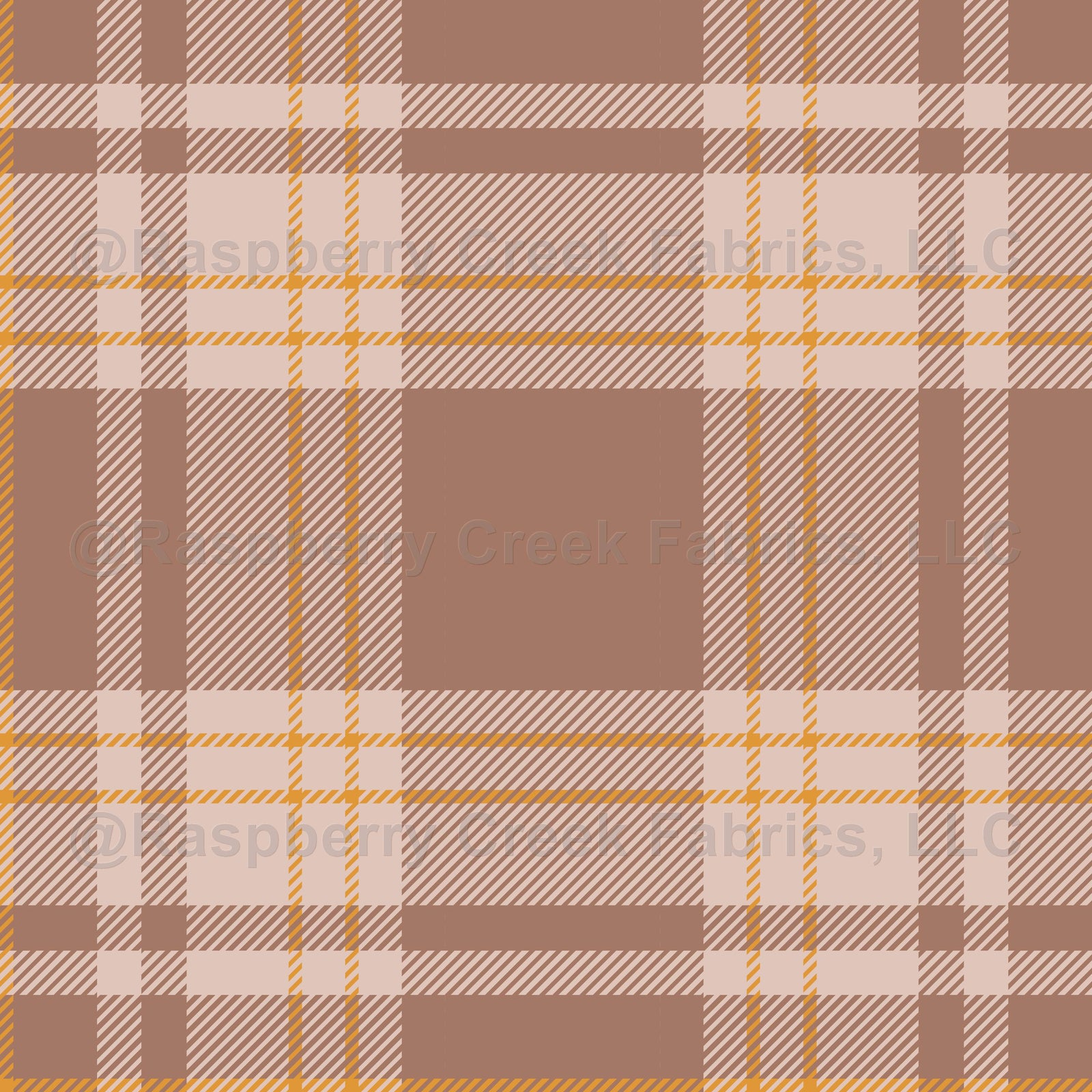 Classic Plaid - Tartan in Mocha Mousse, Warm Beige, Yellow Ochre highlight
