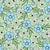 Coquette Meadow Wildflower Floral in Blue on Mint Image
