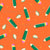 Bright Green and Pink Pencils Shavings Stationery Triangles on Orange Image