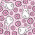 Easter Bunnies and Flowers Pink Image