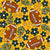 Team Spirit Football Floral in Green Bay Packers Colors Cheese Yellow Gold and Forest Green Image