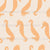 Stamped Seahorses in Sunset Orange Sandy Beige Coastal Chic Colors Image