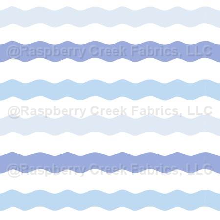 Multicolored Blue Wavy Stripes