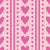 Hearts and Dots Vertical Rows_Hot Pink Image