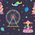 All The Fun Of The Fair Night Carnival – Ferris Wheel Carousel Helter Skelter And Bumper CarsStarry Sky Image