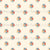 Retro Heart Flower Toss on Cream, 80s Mix Tape Collection by JuneyB Design Image