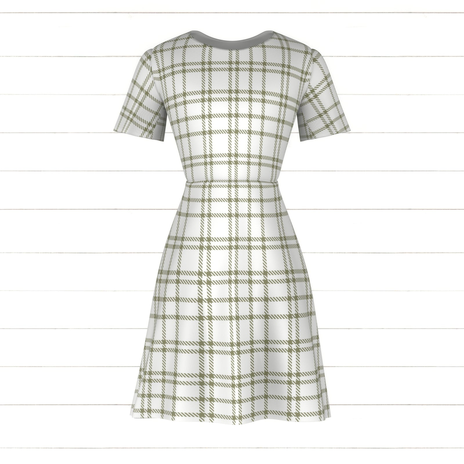 fall tartan plaid / olive (white)