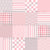 Pastel Pink Rainbow Plaid Check Stripes Cheater Quilt Top Wholecloth Image