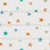 Retro Stars in blue, rust, teal and celadon on eggshell white Image