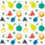 Fruit Pattern, Plum, Orange, Lemon, Pear, Apple Image