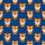 Cute Cartoon Baby Tiger on Dark Blue Image