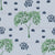 Tree of Life Whimsical green trees big cat paws - Dusty Blue Image