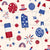 4th July Independence Day - Popsicles Balloons Firecrackers Rainbows Beige Blue Red Image