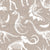 Dinosaur skeletons by MirabellePrint / Taupe linen textured background Image