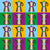 Pop Art Espresso Pot on Blue Orange Green and Purple Image