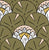 Water Lily Scallops Safari Tones White and Yellow Image