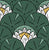 Water Lily Scallops Jungle Tones White and Yellow Image