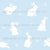 Bunnies White and Powder Blue Spring Bunny Cute Rabbits Soft Flowers Image