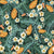 Tropical Jungle Floral Dark Green Jungle Tones Image