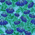 Maximalism 70s Retro Flowers Luminous Blue Image
