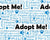 Adopt Me Words Blue and Black on a White Background Image