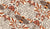 Mediterranean Wildflower & Bee Botanical Pattern Folk Floral Cottagecore Fungi in Warm Autumn Image