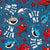 Bite Me Sarcastic Sharks on Dark Blue Image