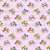 Cute Halloween Skulls with Ribbon Bows on Pink Image