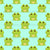 Cute Cartoon Frogs on Pale Turquoise Wallpaper Image