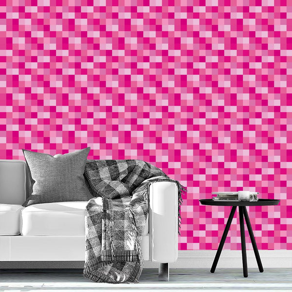 Pink Raspberry Tiles Pink Tiles, Pool Tiles, Mosaic, Square Pattern - Raspberry Creek Fabrics