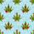 Cannabis Christmas Marijuana Leaves Candy Canes Ornaments Blue Image