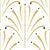 Art Nouveau Fans in Gold Tone, Navy Blue, White Pattern Design Image