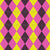 Argyle Pattern, Pink Yellow Purple, Brown Stitching Image