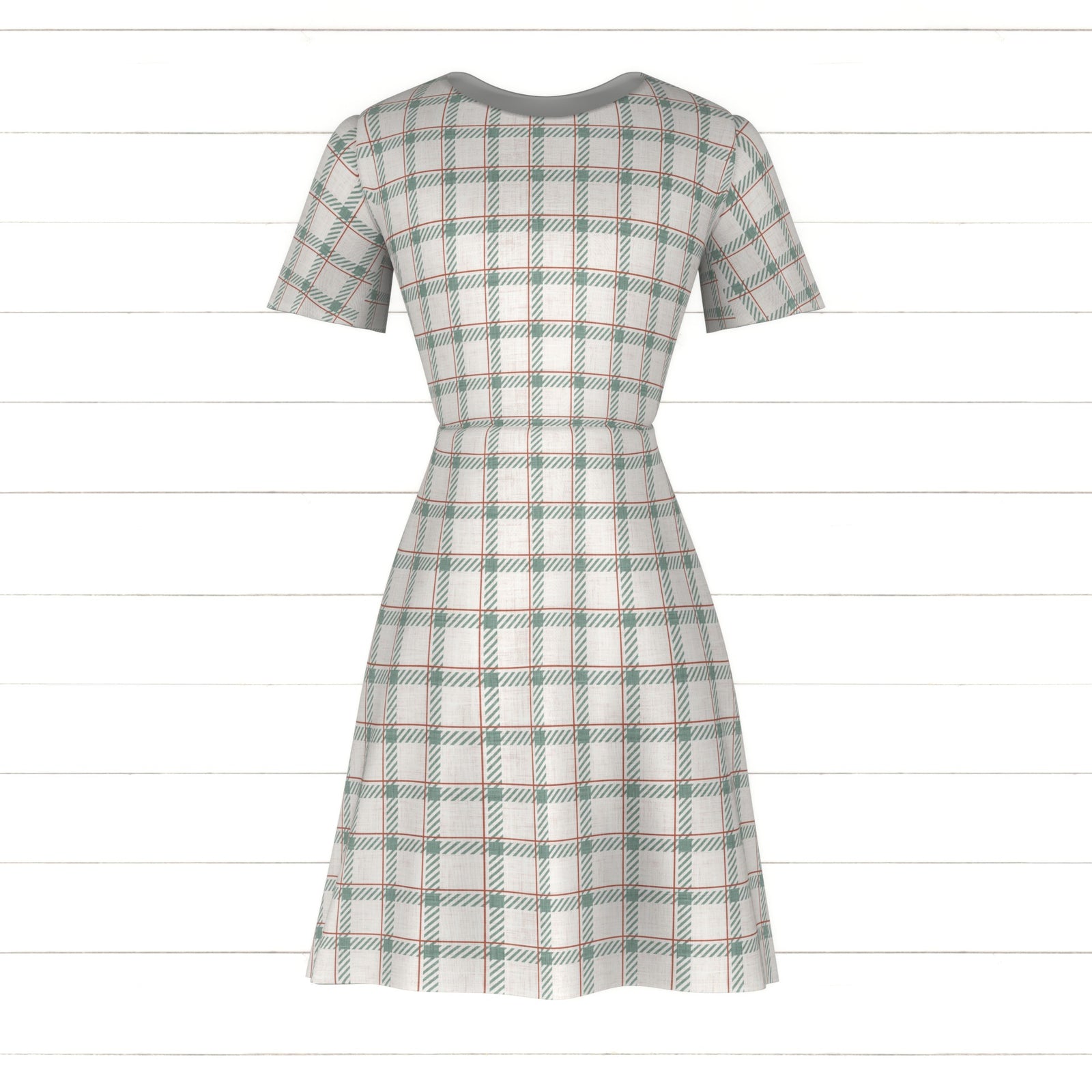 Dear Santa Plaid Teal