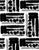 Freehand Geometric Abstract textured brush strokes Black and White Image