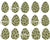 Dinosaur Eggs Directional in White, Pale Green and Dark Green Image