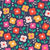 Happy Colorful Rainbow Garden Daisies Pink Yellow Red Green and Navy Image