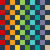 Rainbow Checkerboard on Navy Image