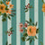 Dark and light green striped, watercolor floral, flowers, stripes, stripes with flowers, garden design, good for summer, cute flowers, outdoor design, flower bunches, vertical stripes Image
