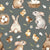Easter Rabbit by MirabellePrint / Sage Linen Textured Background Image