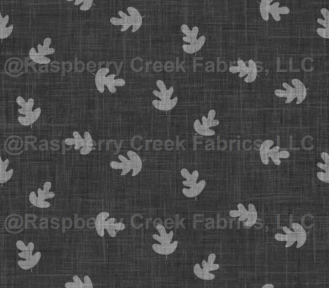 Falling Leaves in Black, Paws & Pumpkins by Krystal Winn Design
