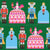 Nutcracker Christmas Characters on Green Image