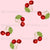 Vintage Cherries on Pink Image