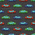 Colorful Toy Pixelated Video Game Cars on Charcoal Gray Wallpaper Image