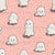 Cute Ghosts with Pink Dots on Pink Image