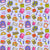Back to School Supplies Doodles on Purple Image
