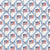 4th of July Patriotic American Flags and Preppy Ribbons on White Image