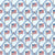 4th of July Patriotic American Flags and Preppy Ribbons on Blue Image