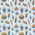 4th of July Party Food and Drinks on Blue Image
